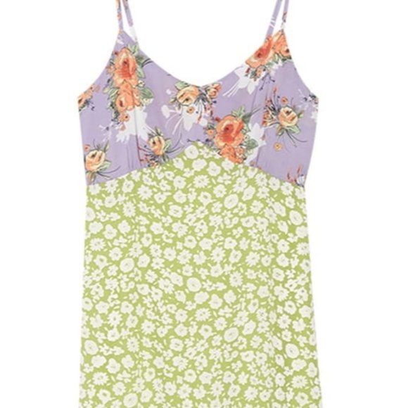 Mello Day Dresses & Skirts - Mello Day Dual Print Scoop Neck Dress